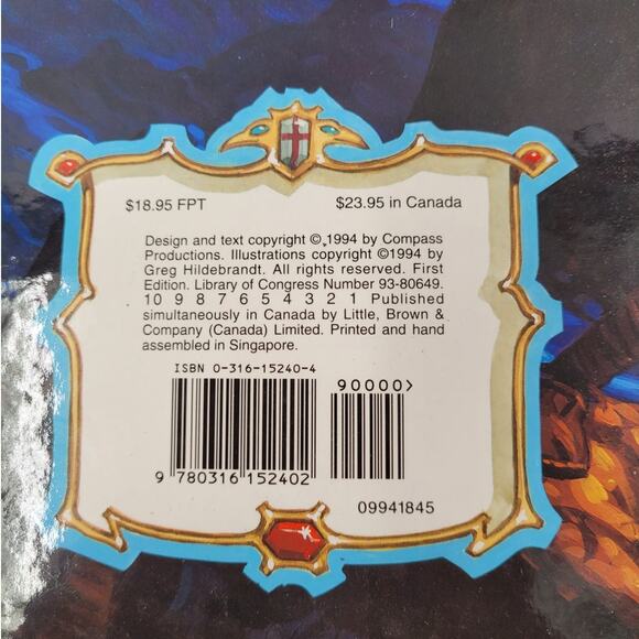 Fantasy Pop Up Dragons Book 1994 by Greg Hildebrandt Vintage Collectible 2-3 - Picture 8 of 9